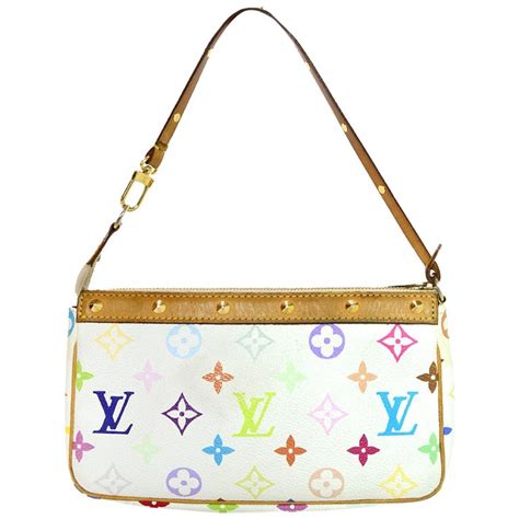 louis vuitton white bag with colored letters|louis vuitton white monogram multicolore.